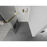 Mexen Kioto+ paroi de douche avec étagère Walk-in 70 x 200 cm, transparent/givré, doré - 800-070-121-50-35