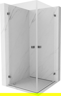Mexen Lunar-B Duo cabine de douche pivotante 70 x 70 cm, transparent, métal gun - 832-070L-070P-95-00