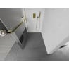 Mexen Kioto+ paroi de douche avec étagère Walk-in 80 x 200 cm, transparent/givré, doré - 800-080-121-50-35