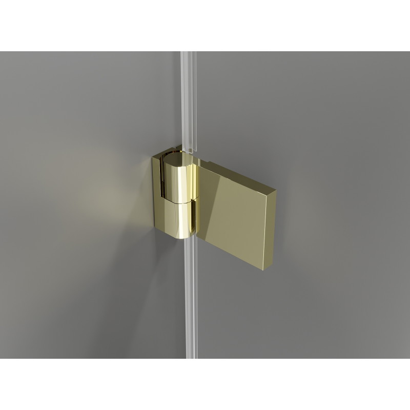 Mexen Lunar-B L cabine de douche pivotante gauche 100 x 100 cm, transparent, or - 832L-100-100-50-00-L