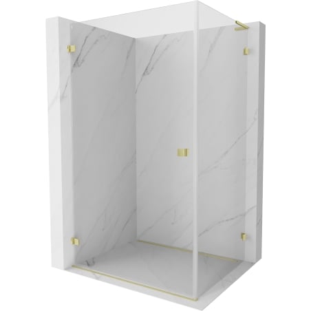 Mexen Lunar-B L cabine de douche battante gauche 85 x 70 cm, transparent, or brossé - 832L-085-070-55-00-L