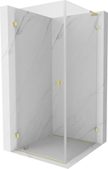 Mexen Lunar-B L cabine de douche pivotante gauche 100 x 100 cm, transparent, or brossé - 832L-100-100-55-00-L