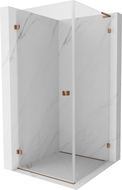 Mexen Lunar-B L cabine de douche pivotante gauche 70 x 70 cm, transparent, or rose - 832L-070-070-60-00-L