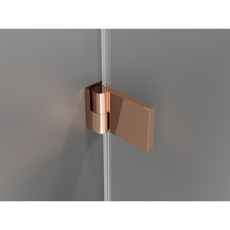 Mexen Lunar-B L cabine de douche pivotante gauche 95 x 80 cm, transparent, or rose - 832L-095-080-60-00-L