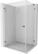 Mexen Lunar-B L cabine de douche battante gauche 95 x 90 cm, transparent, or rose - 832L-095-090-60-00-L
