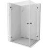 Cabine de douche battante Mexen Lunar-B Duo 95 x 80 cm, transparent, métallique - 832-095L-080P-95-00