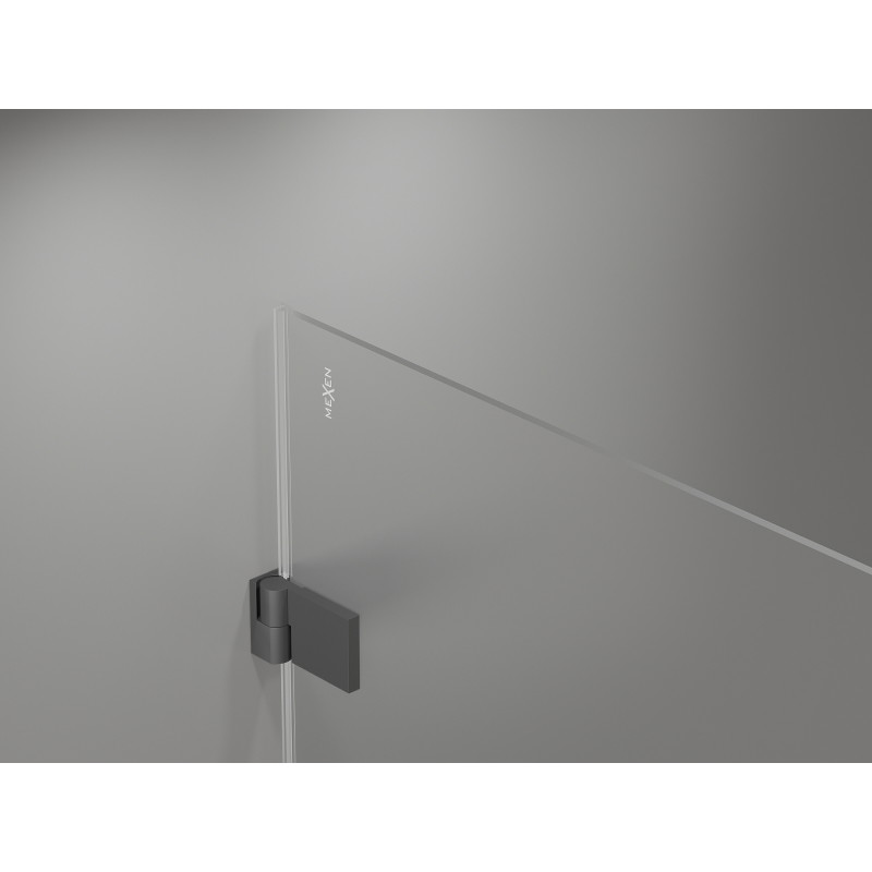 Mexen Lunar-B Duo cabine de douche pivotante 100 x 85 cm, transparent, métal canon - 832-100L-085P-95-00