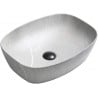 Mexen Editta lavabo à poser 49 x 37 cm, pierre grise - 21384962