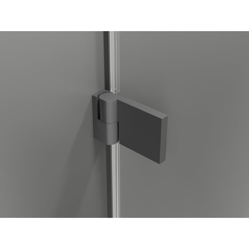 Mexen Lunar-B Duo cabine de douche pivotante 90 x 90 cm, transparent, canon de fusil - 832-090L-090P-95-00