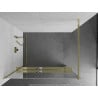 Mexen Kioto+ paroi de douche avec étagère Walk-in 100 x 200 cm, miroir, doré - 800-100-121-50-50