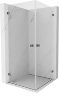 Mexen Lunar-B Duo cabine de douche pivotante 95 x 95 cm, transparent, métal gun - 832-095L-095P-95-00