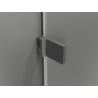 Mexen Lunar-B Duo cabine de douche pivotante 95 x 95 cm, transparent, métal gun - 832-095L-095P-95-00