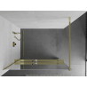 Mexen Kioto+ paroi de douche avec étagère Walk-in 110 x 200 cm, miroir, dorée - 800-110-121-50-50