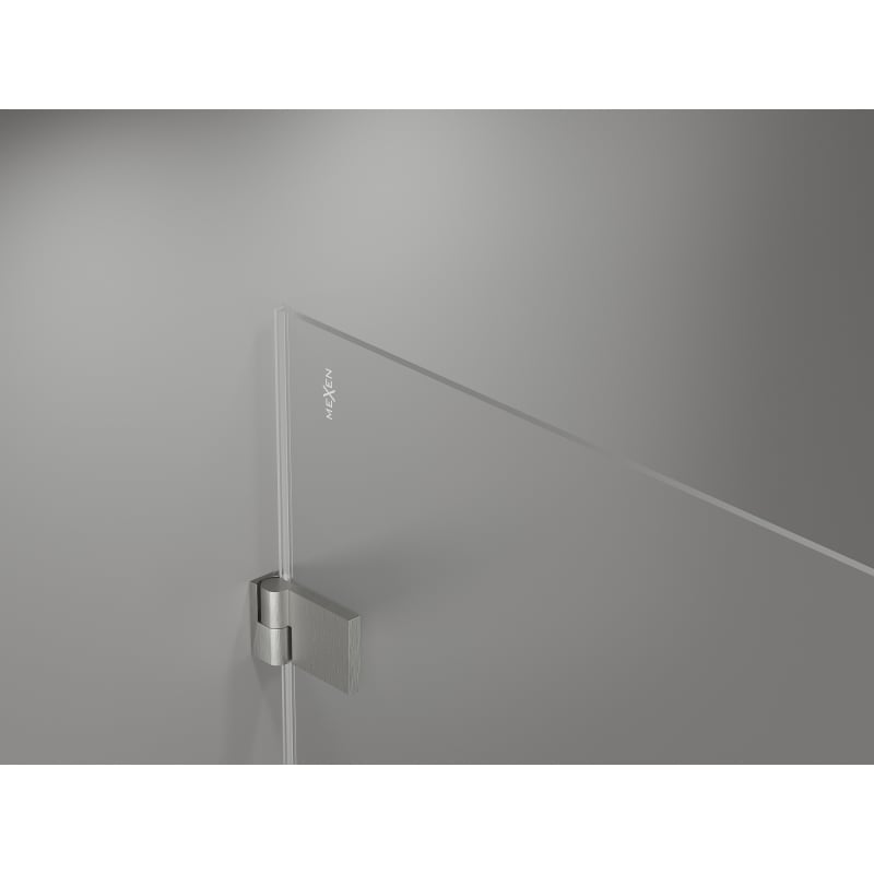 Mexen Lunar-B Duo cabine de douche pivotante 85 x 70 cm, transparent, nickel brossé - 832-085L-070P-97-00