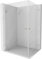 Mexen Lunar-B Duo cabine de douche pivotante 95 x 80 cm, transparent, nickel brossé - 832-095L-080P-97-00