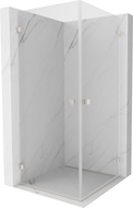 Mexen Lunar-B Duo cabine de douche pivotante 85 x 85 cm, transparent, nickel brossé - 832-085L-085P-97-00