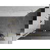 Mexen Kioto+ paroi de douche avec étagère Walk-in 90 x 200 cm, motif noir, doré - 800-090-121-50-70