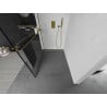 Mexen Kioto+ paroi de douche avec étagère Walk-in 100 x 200 cm, cadre noir, doré - 800-100-121-50-70