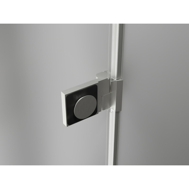 Mexen Lunar-B Duo cabine de douche pivotante 95 x 90 cm, transparent, nickel brossé - 832-095L-090P-97-00
