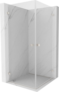 Mexen Lunar-B Duo cabine de douche pivotante 100 x 100 cm, transparent, nickel brossé - 832-100L-100P-97-00