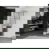 Mexen Kioto+ paroi de douche Walk-in 70 x 200 cm, motif noir, or - 800-070-121-50-77