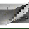 Paroi de douche Mexen Kioto+ avec étagère Walk-in 80 x 200 cm, motif noir, or - 800-080-121-50-77