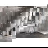 Mexen Lunar-B L cabine de douche pivotante droite 70 x 70 cm, transparente, blanche - 832L-070-070-20-00-P