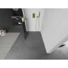 Mexen Kioto+ paroi de douche avec étagère Walk-in 90 x 200 cm, grille noire, dorée - 800-090-121-50-77