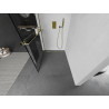 Mexen Kioto+ paroi de douche avec étagère Walk-in 100 x 200 cm, carreaux noirs, dorés - 800-100-121-50-77