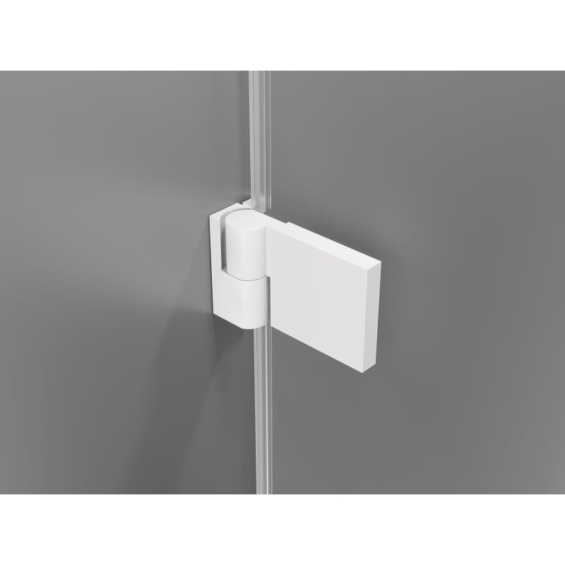 Mexen Lunar-B L cabine de douche pivotante droite 80 x 80 cm, transparent, blanc - 832L-080-080-20-00-P