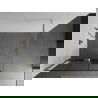 Mexen Kioto+ paroi de douche avec étagère Walk-in 120 x 200 cm, grille noire, or - 800-120-121-50-77