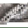 Cabine de douche à charnière Mexen Lunar-B L côté droit 95 x 90 cm, transparent, blanc - 832L-095-090-20-00-P