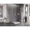 Mexen Lunar-B L cabine de douche ouvrante droite 100 x 100 cm, transparente, blanche - 832L-100-100-20-00-P