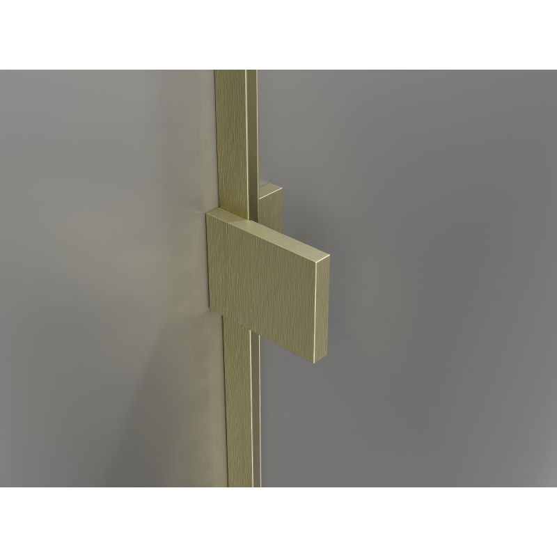 Mexen Lunar-B L cabine de douche pivotante gauche 80 x 80 cm, transparent, or brossé - 832L-080-080-55-00-L