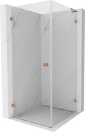 Mexen Lunar-B L cabine de douche pivotante gauche 70 x 70 cm, transparent, cuivre brossé - 832L-070-070-65-00-L