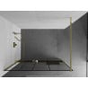 Mexen Kioto+ paroi de douche avec étagère Walk-in 140 x 200 cm, motif noir, or - 800-140-121-50-78