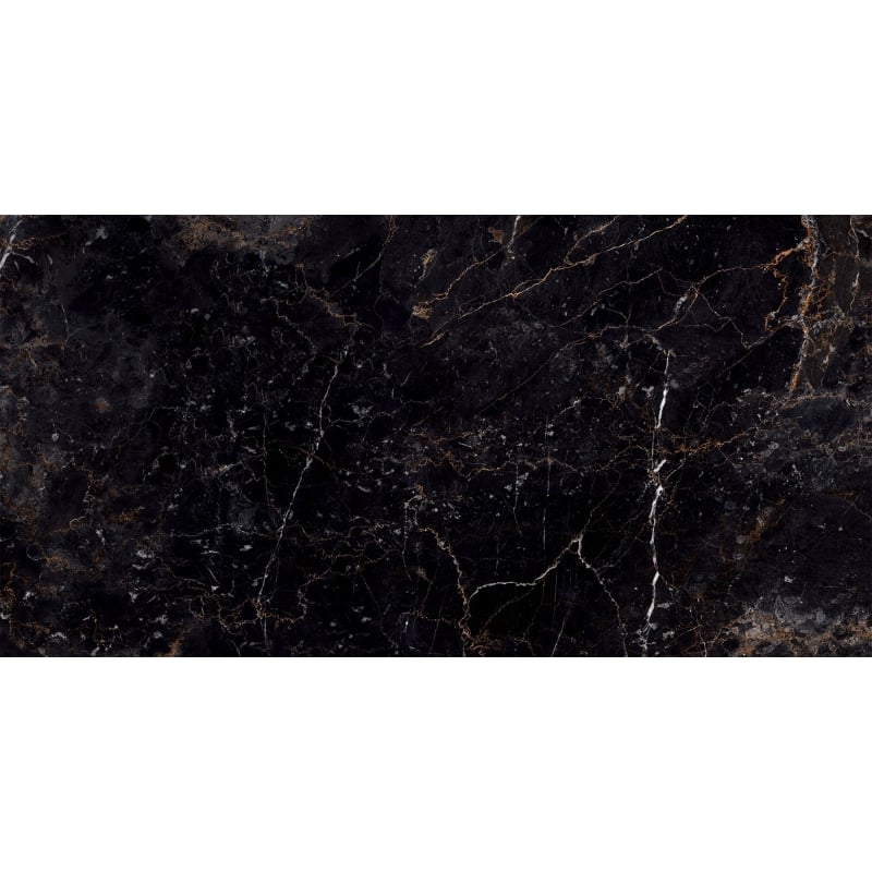 Mexen Champion Grès noir émaillé rectifié G1, carreau sol-mur 120 x 60 cm, haute brillance - TL202-120-060-00