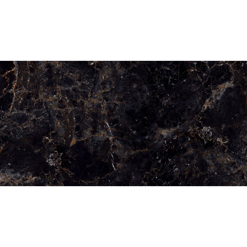 Mexen Champion Noir grès émaillé rectifié G1, carreau sol-mur 120 x 60 cm, haute brillance - TL202-120-060-00