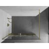 Mexen Kioto+ paroi de douche avec étagère Walk-in 100 x 200 cm, motif blanc, or - 800-100-121-50-85