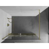 Mexen Kioto+ paroi de douche avec tablette Walk-in 100 x 200 cm, motif blanc, or - 800-100-121-50-85