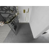 Mexen Kioto+ paroi de douche avec tablette Walk-in 100 x 200 cm, motif blanc, or - 800-100-121-50-85