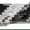 Mexen Kioto+ paroi de douche avec tablette Walk-in 70 x 200 cm, motif blanc, or - 800-070-121-50-97