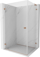 Mexen Lunar-B L cabine de douche pivotante gauche 100 x 90 cm, transparente, cuivre brossé - 832L-100-090-65-00-L