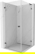 Mexen Lunar-B L cabine de douche pivotante gauche 70 x 70 cm, transparent, gris fusil brossé - 832L-070-070-66-00-L