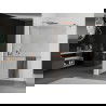 Mexen Kioto+ paroi de douche avec étagère Walk-in 70 x 200 cm, transparent, or rose - 800-070-121-60-00