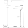 Mexen Elba robinet de lavabo haut, Chrome - 74110-00