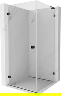Mexen Lunar-B L cabine de douche pivotante gauche 70 x 70 cm, transparent, noire - 832L-070-070-70-00-L