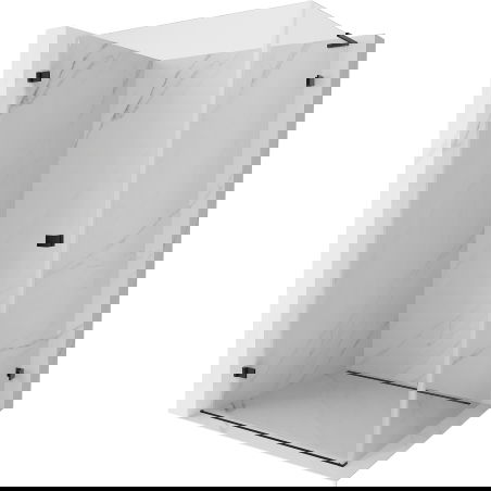 Mexen Lunar-B L cabine de douche pivotante gauche 80 x 70 cm, transparente, noire - 832L-080-070-70-00-L