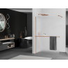 Mexen Kioto+ paroi de douche avec étagère Walk-in 80 x 200 cm, givrée, or rose - 800-080-121-60-30