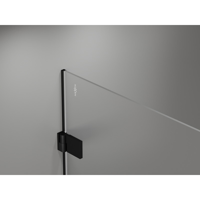 Mexen Lunar-B L cabine de douche pivotante gauche 90 x 80 cm, transparent, noir - 832L-090-080-70-00-L